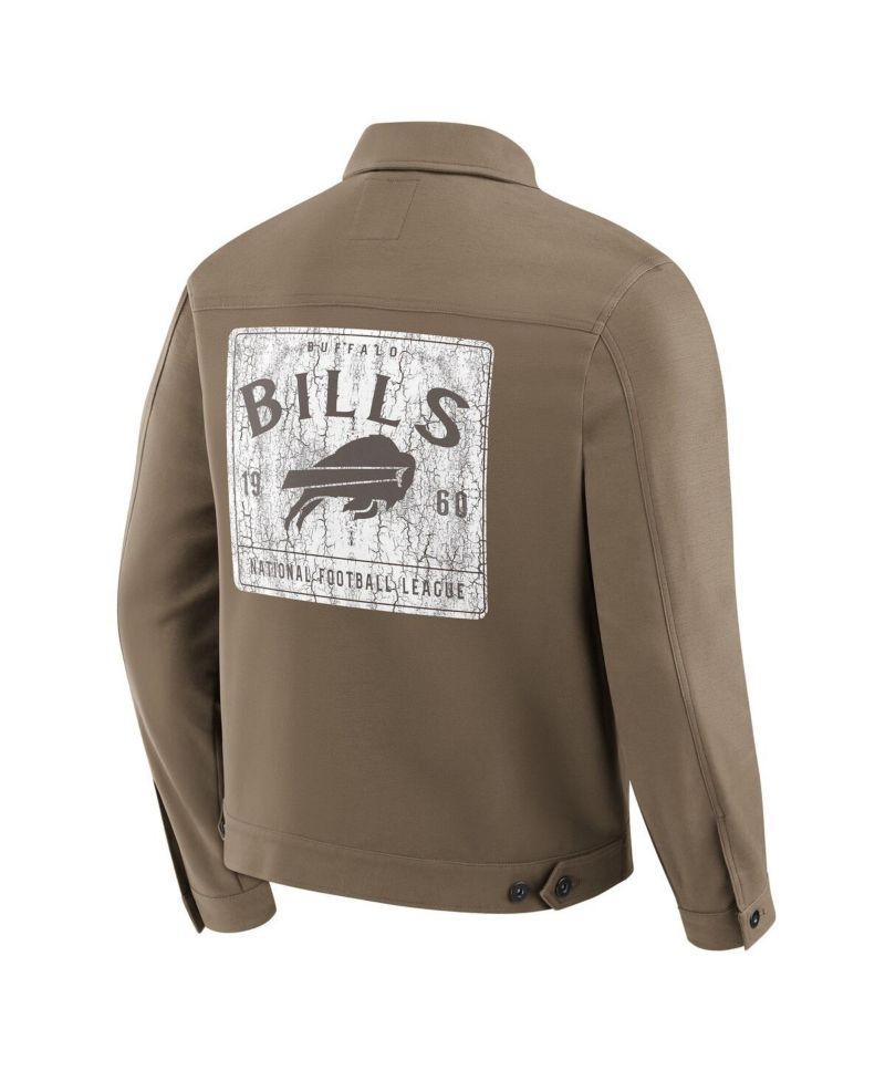 Darius Rucker Collection by x NFL Men's Tan Buffalo Bills Trucker Full-Button Jacket