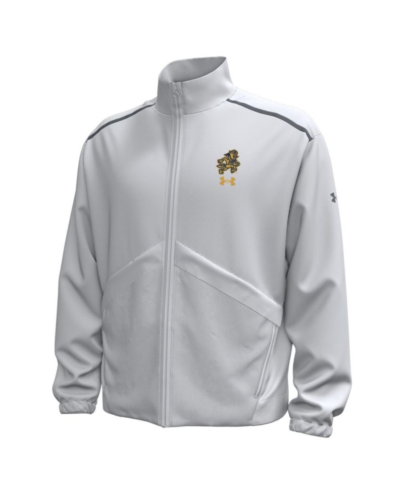 Men's 1 Gray Notre Dame Fighting Irish Wear Green Unstoppable Woven Full-Zip Jacket