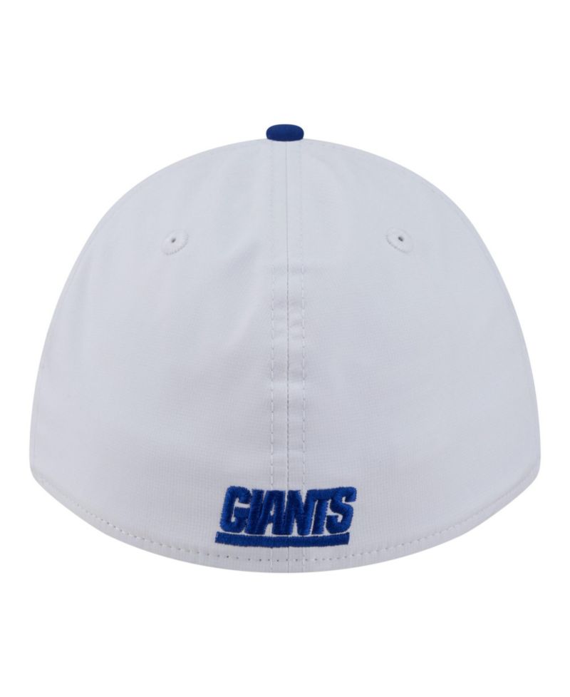 Men's White/Royal New York Giants Patch 39THIRTY A-Frame M-Crown Perforated Flex Hat