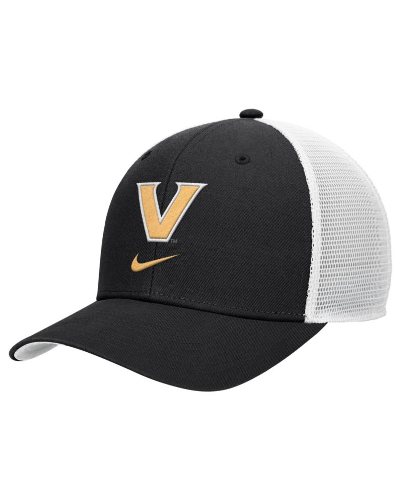 Men's Black Vanderbilt Commodores Rise Trucker Dri-FIT Adjustable Hat