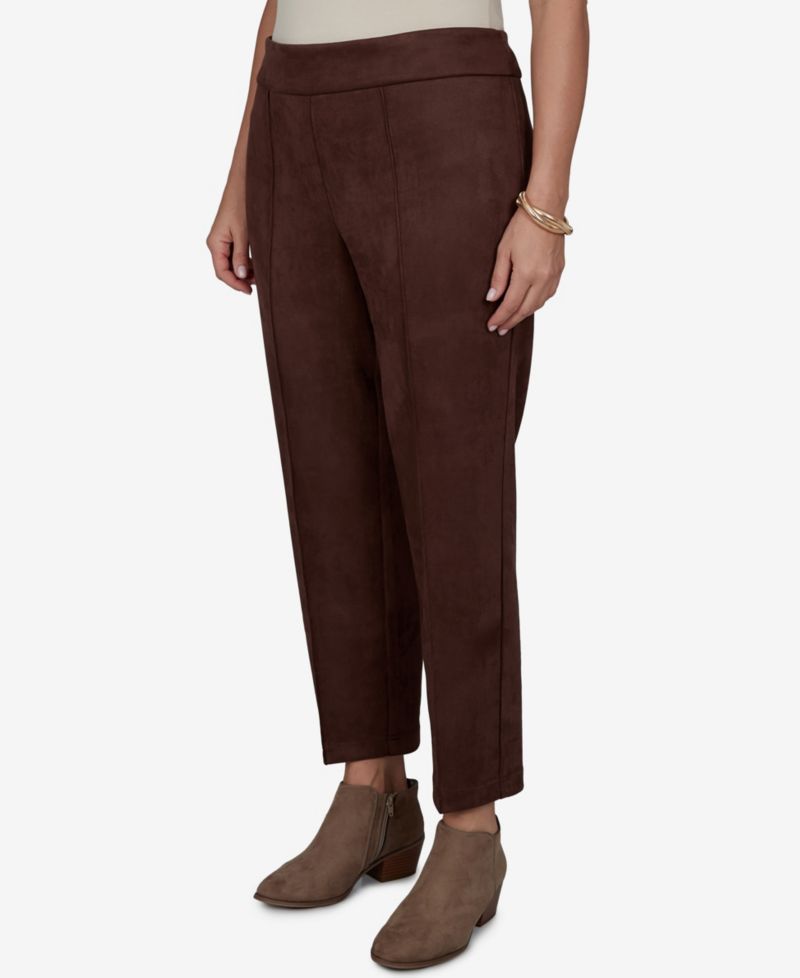 Plus Size Pull-On Scuba Cropped & Ankle Pants