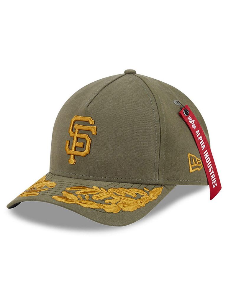 Men's Olive San Francisco Giants A-Frame 9FORTY Adjustable Hat