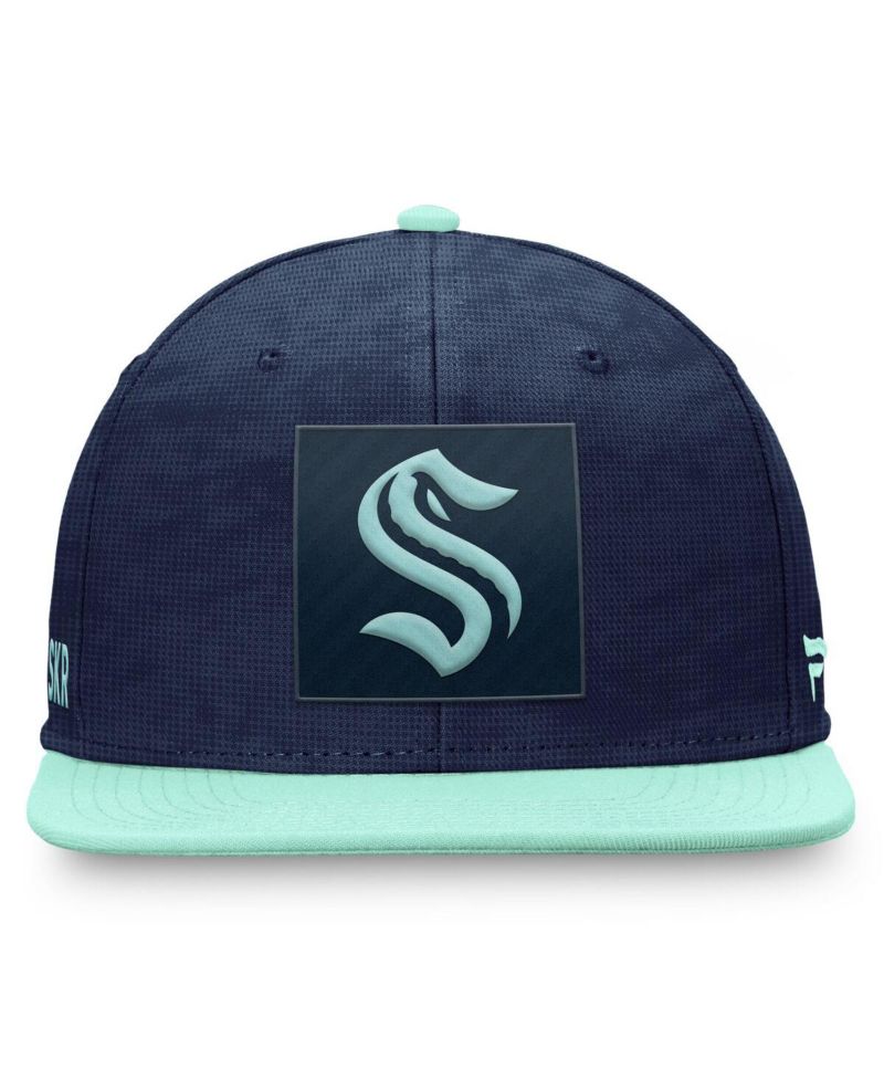 Men's Deep Sea Blue/Light Blue Seattle Kraken Authentic Pro Rink Snapback Hat