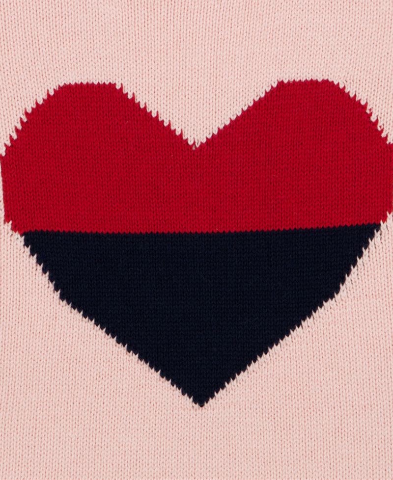 Women's Intarsia Heart Mock Neck Sweater