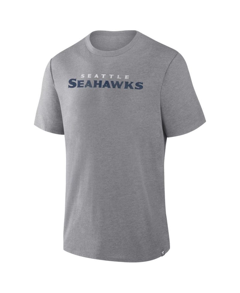 Men's Heather Gray Seattle Seahawks Pass Rush Tri-Blend T-Shirt