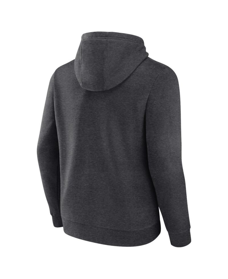 Men's Heather Charcoal Brooklyn Nets Primary Logo Pullover Hoodie