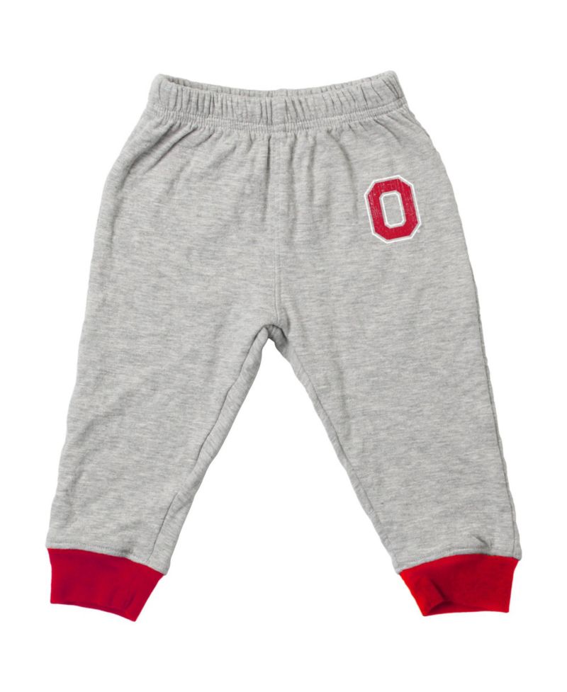 Baby Boys and Girls Gray Ohio State Buckeyes Jie Jie Hopper Set