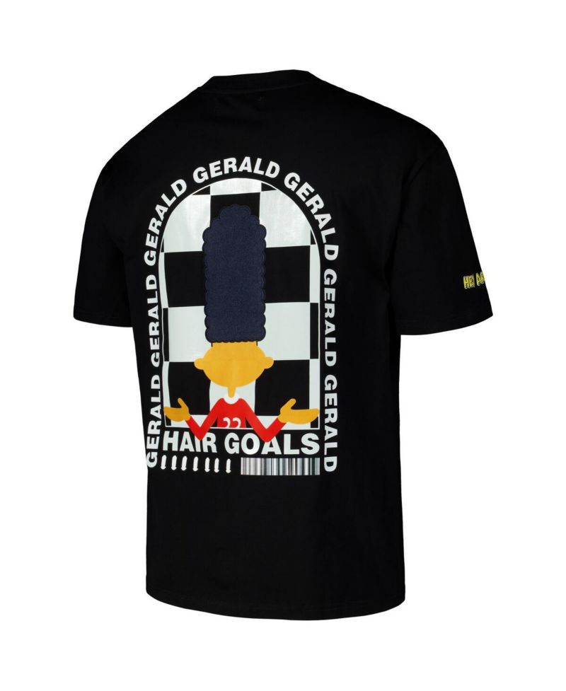 Men's Black Hey Arnold Gerald Window Loose Fit T-Shirt
