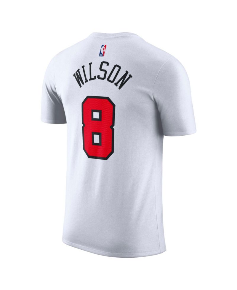 Men's and Women's Caleb Wilson White Chicago Bulls Association Edition Name & Number T-Shirt