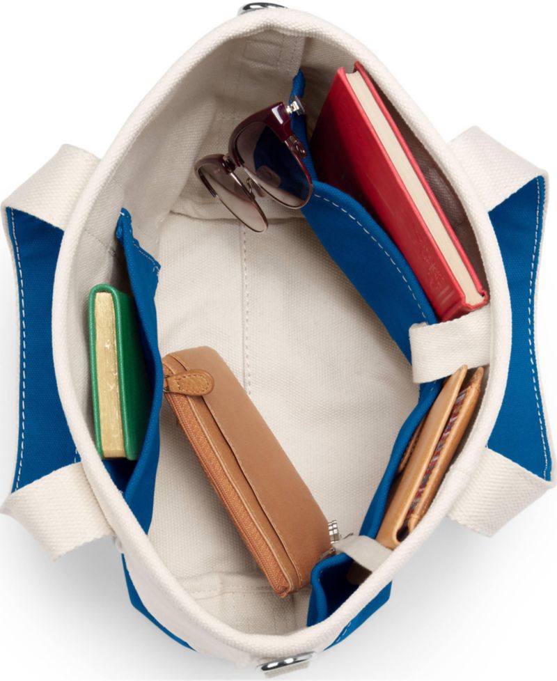 Small 3 Pocket Open Top Canvas Tote Bag