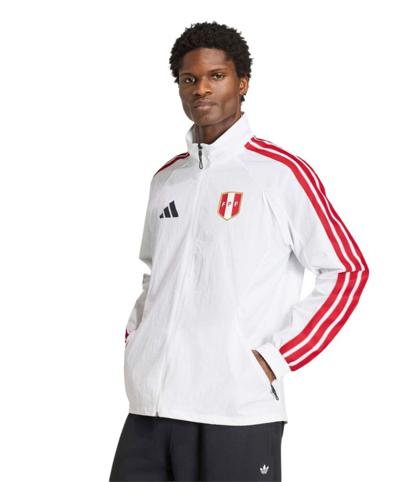 Men's White Peru National Team 2026 Home Full-Zip Game Day Anthem Jacket