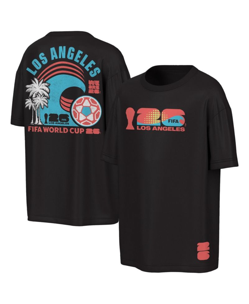 Men's Black FIFA World Cup 2026 Los Angeles Big City Poster T-Shirt