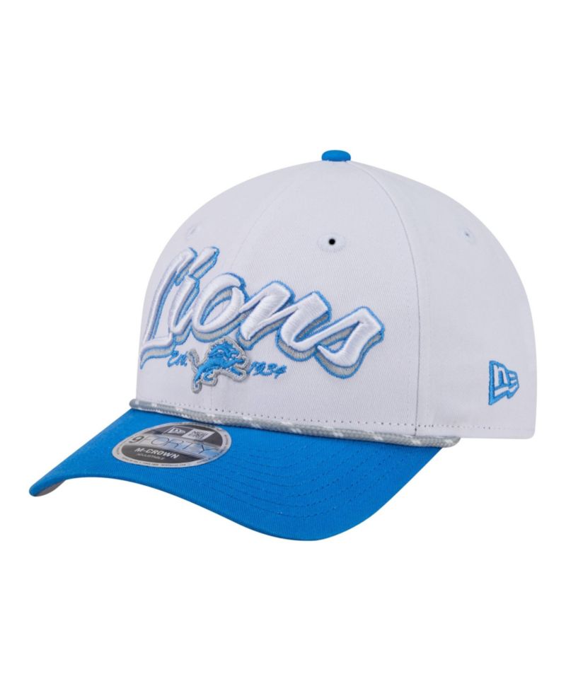 Men's White Detroit Lions Team Loyal A-Frame 9FORTY Adjustable Hat