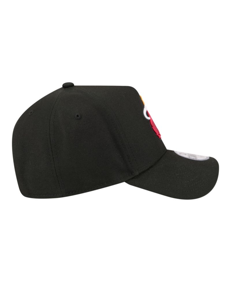 Big Boys and Girls Black Miami Heat 9FORTY A-Frame Adjustable Hat