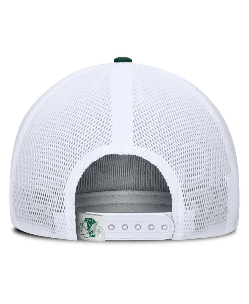 Men's Green/White Chicago Blackhawks Bermuda A-Frame Adjustable Hat