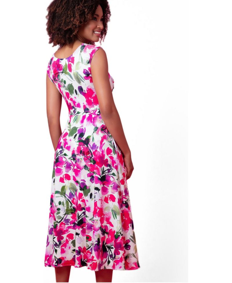 Women's Luna Boat Neck Sleeveless Midi Dress