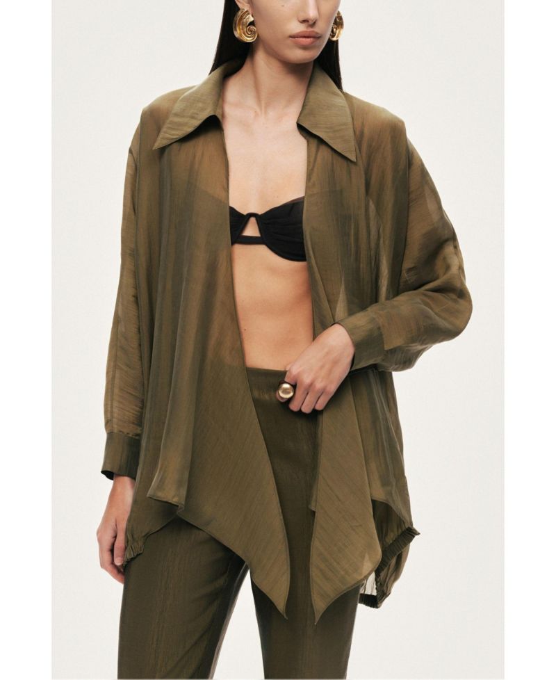 Women's Fluid Open-Front Shirt