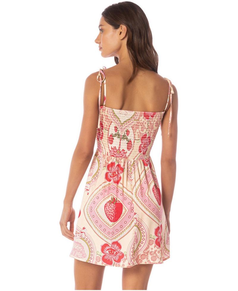 Women's Astra Square-Neck Tropical-Print Mini Dress
