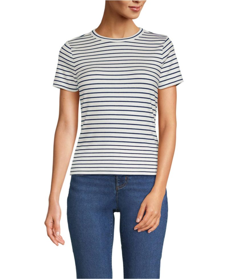 Women's Drapey Rib Fitted Short Sleeve T-Shirt