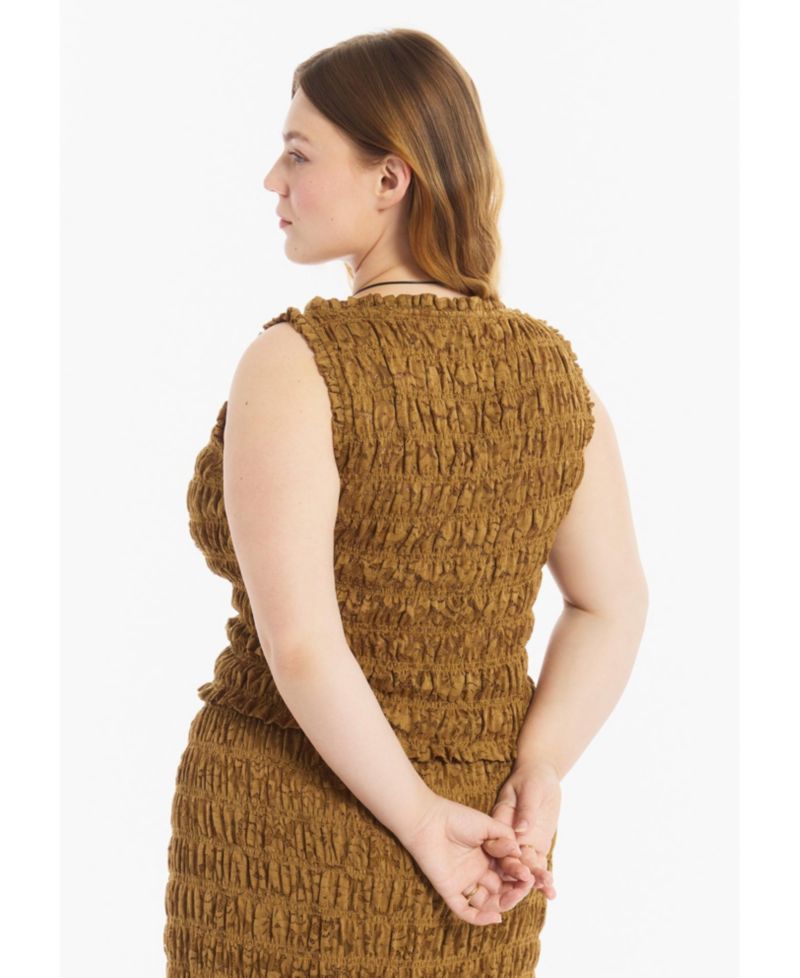 Plus Size Smocked Lace Knit Top