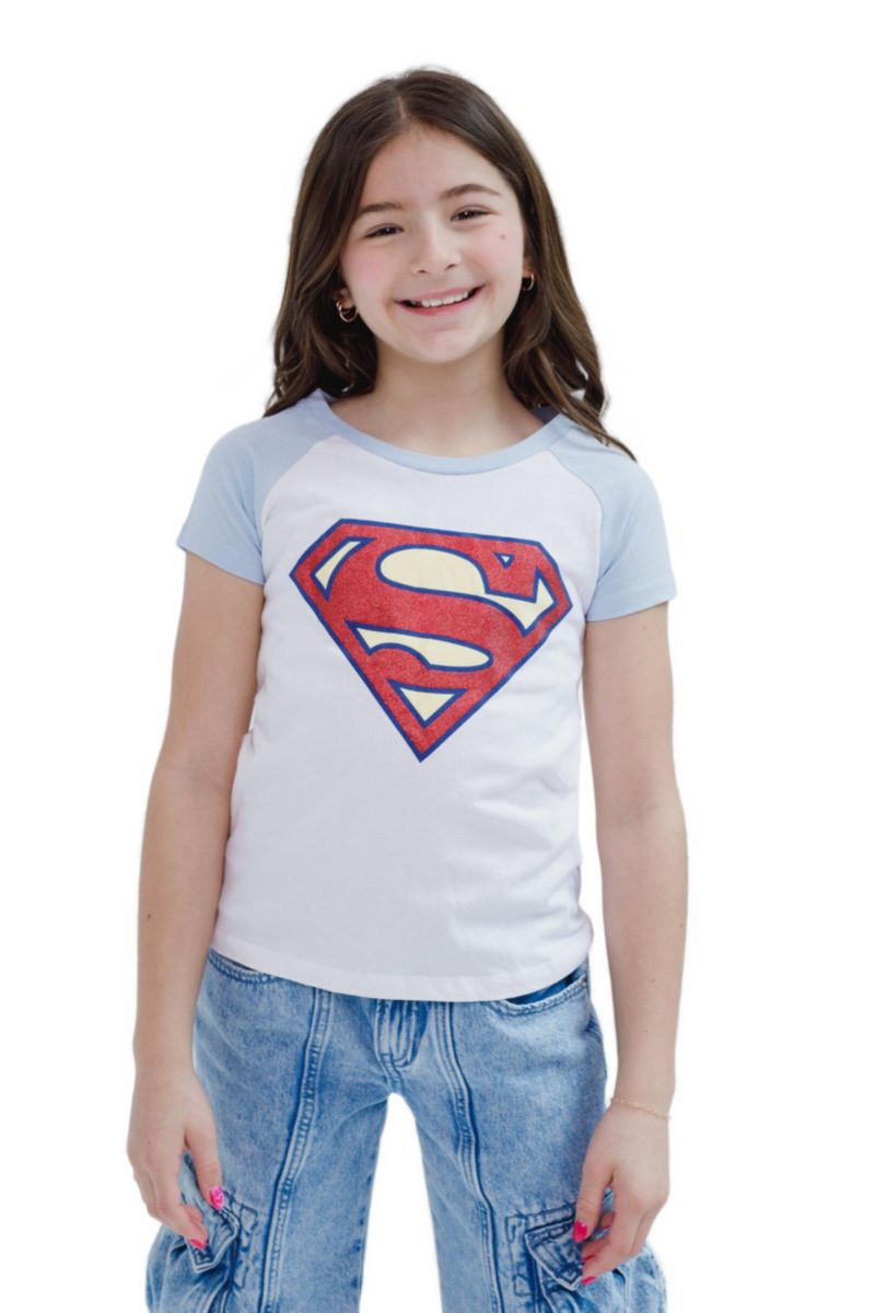 Little Girls Glitter Graphic T-Shirt