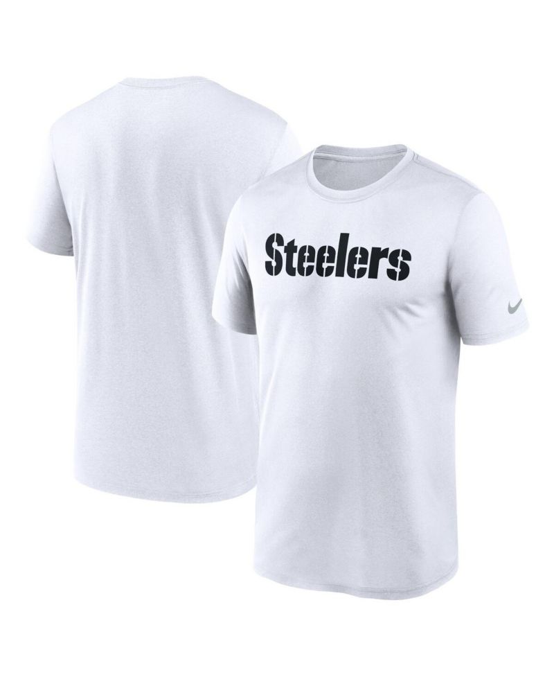 Men's White Pittsburgh Steelers Primetime Legend Wordmark Performance T-Shirt