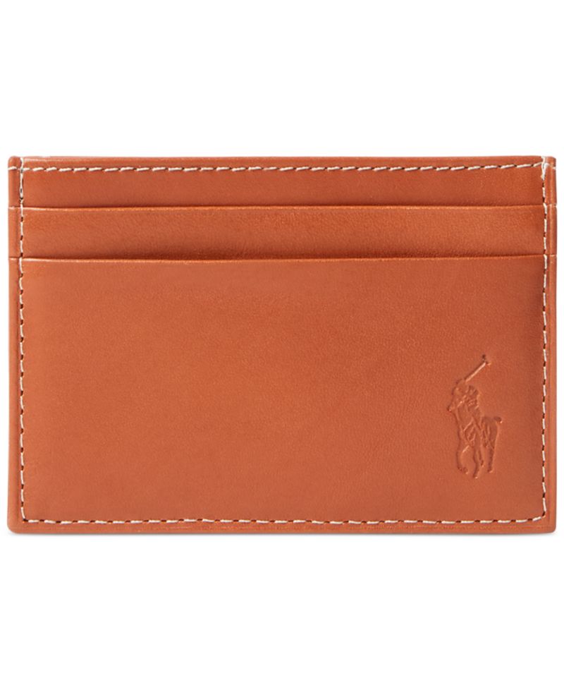 Men's Burnished Leather Card Case & Money Clip