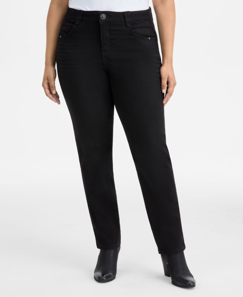 Plus Size AbSolution Straight-Leg Jeans