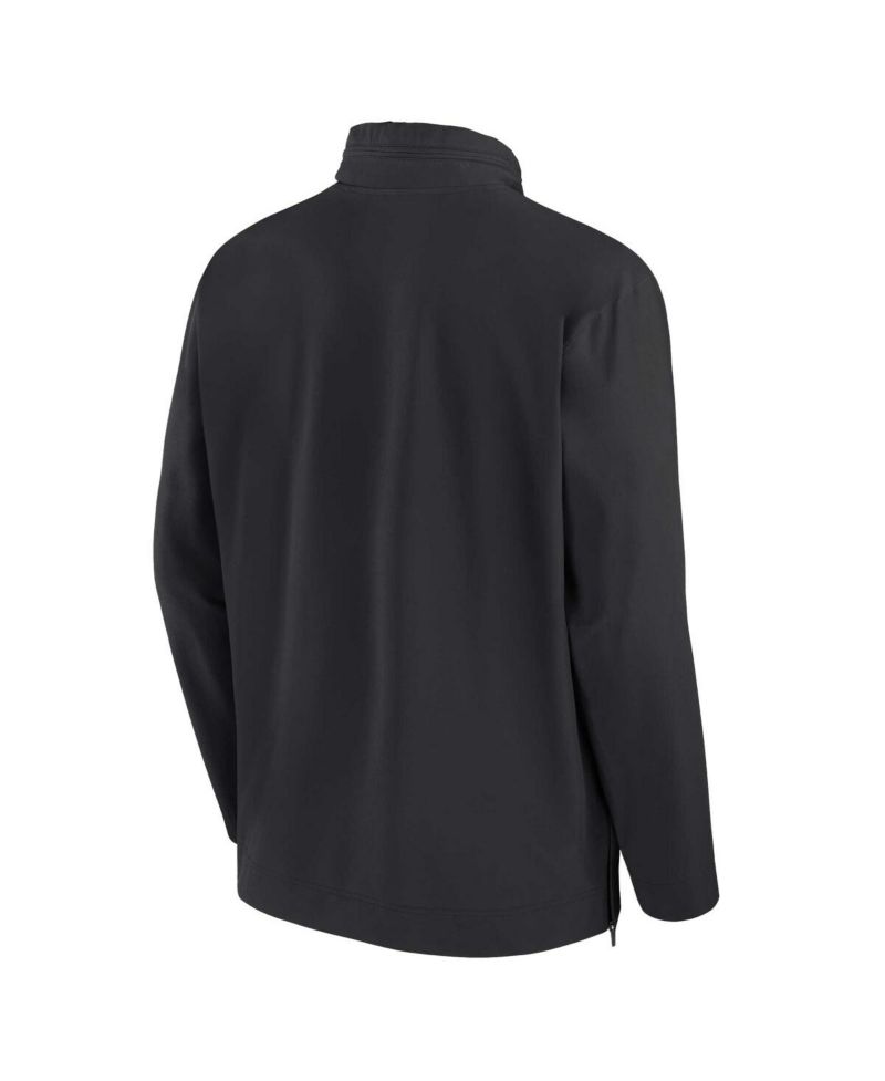 Men's Black Oregon State Beavers 2024 Sideline Coach Quarter-Zip Hoodie Jacket