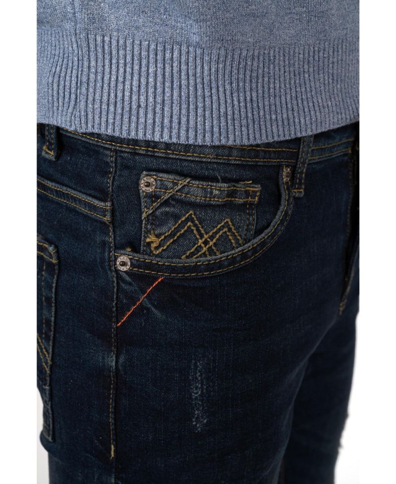 Boy's RawX Distressed Neon Stitch Jeans