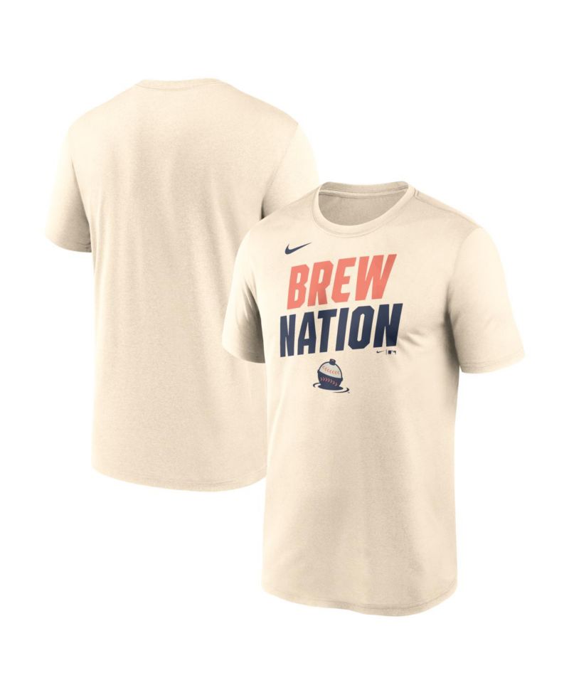 Men's Cream Milwaukee Brewers 2026 City Connect Team Phrase Script Dri-FIT T-Shirt