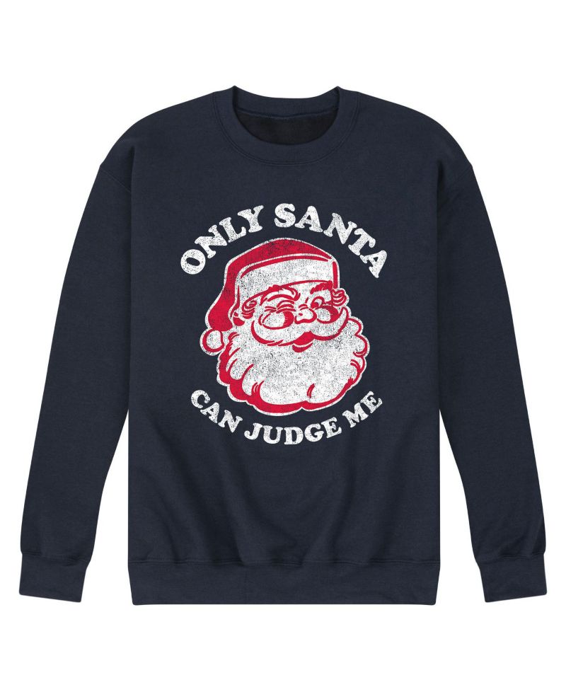Men's Only Santa Can Judge Fleece T-shirt