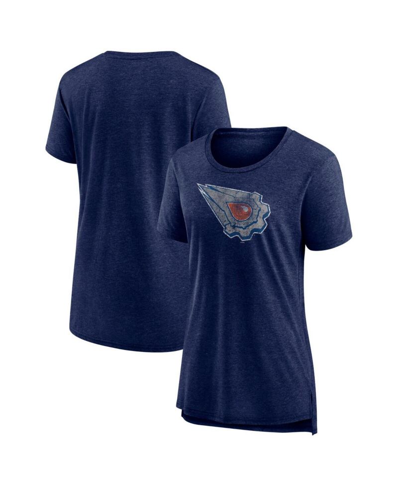 Women's Heather Navy Edmonton Oilers Special Edition 2.0 Modern T-Shirt