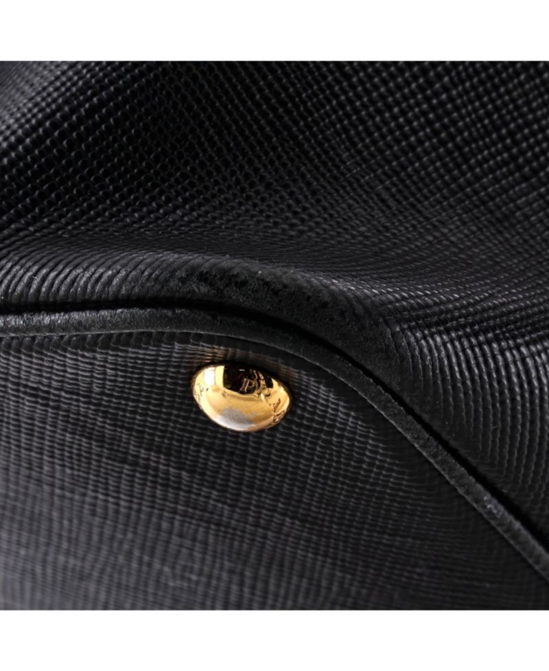 Medium Cuir Double Tote Saffiano Leather