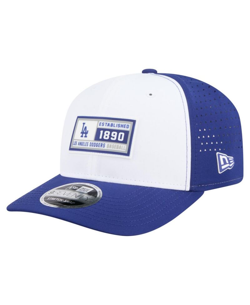 Men's White/Royal Los Angeles Dodgers Established Patch 9SEVENTY Adjustable Hat