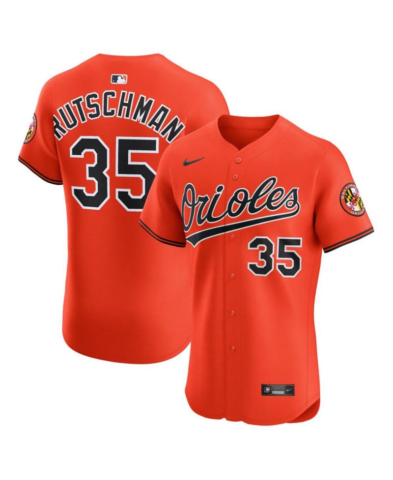 Men's Adley Rutschman Orange Baltimore Orioles Alternate 2 Elite Jersey