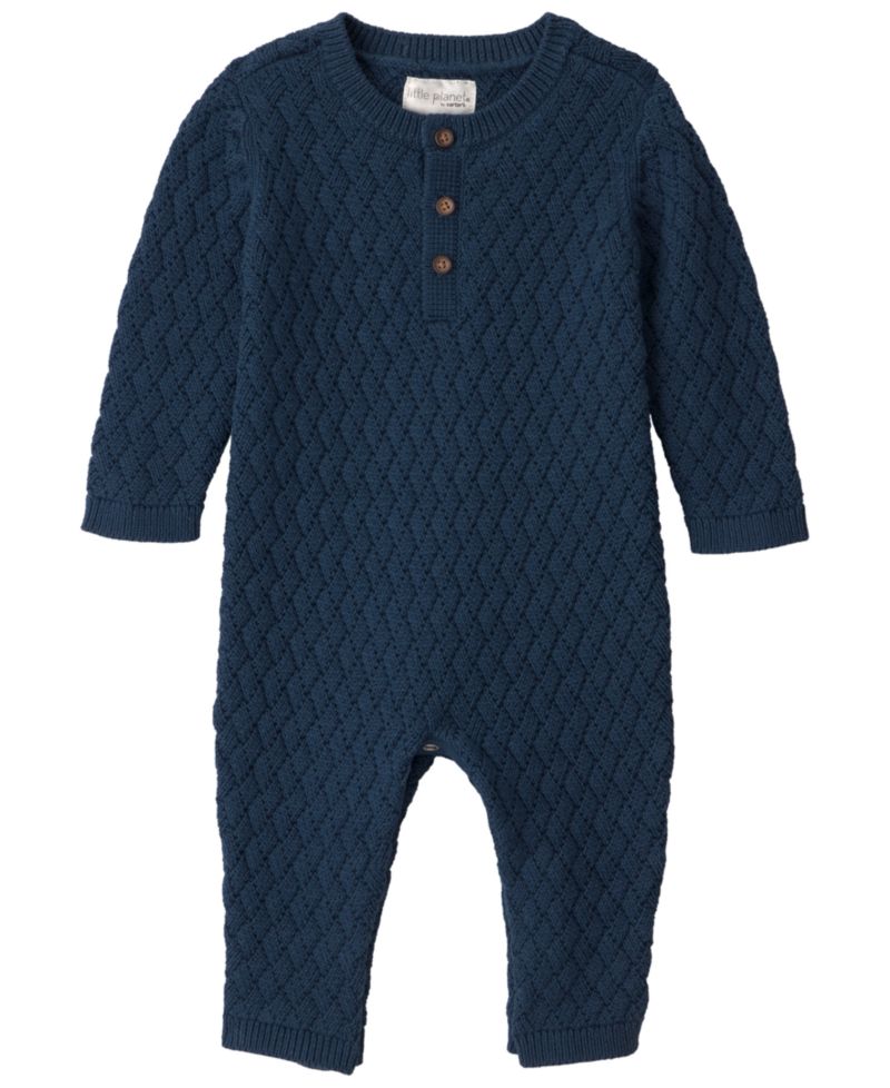 Baby Boys' or Baby Girls' Sweater-Knit Long-Sleeve Jumpsuit