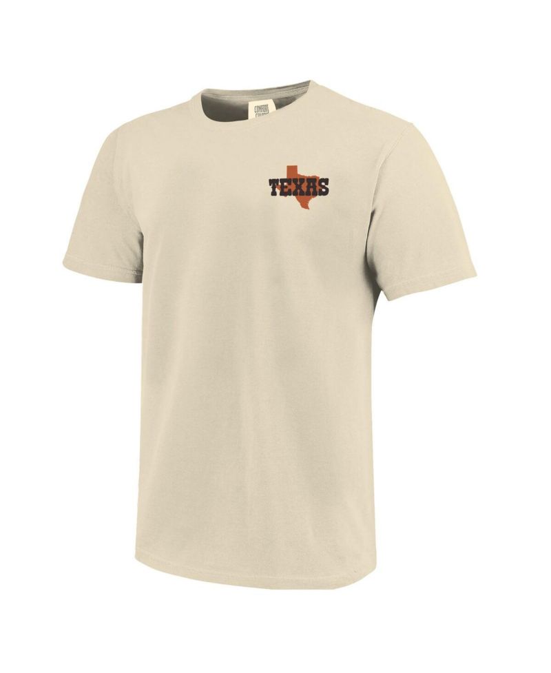 Men's and Women's Natural Texas Longhorns Hyper Local Stadium Mascot Skyline T-Shirt