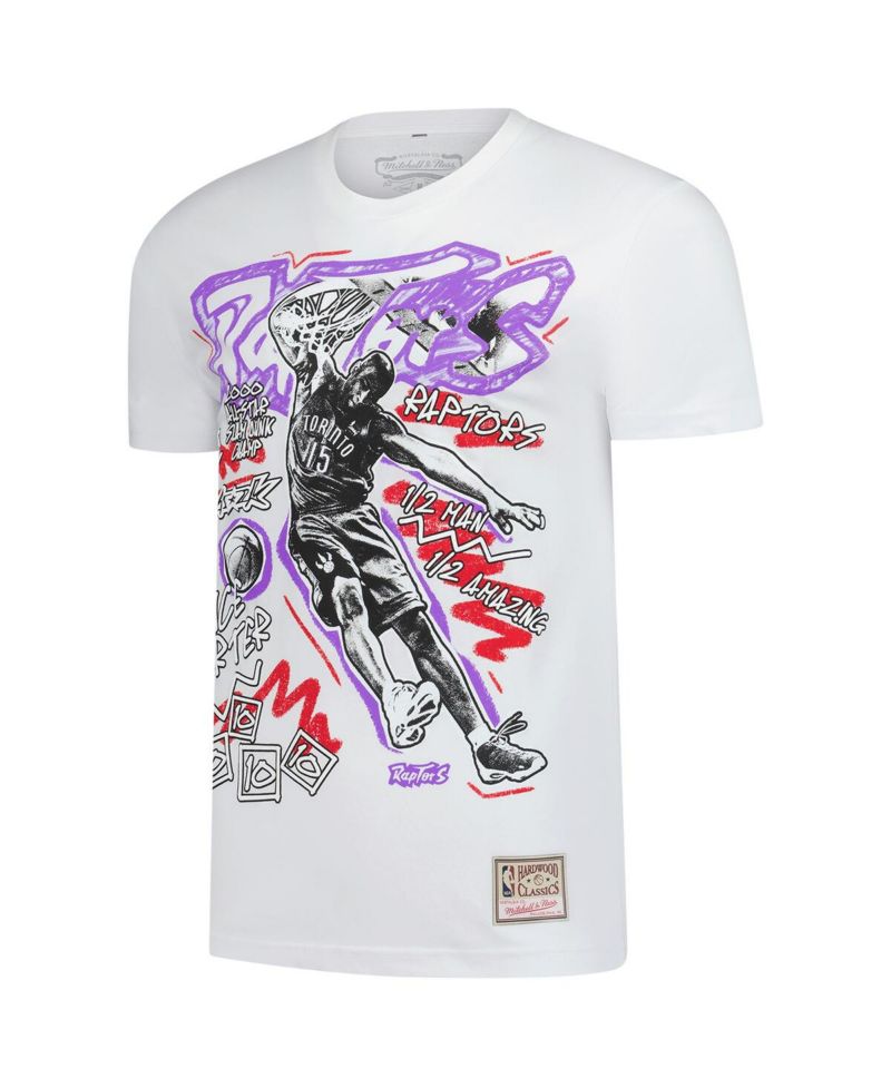 Men's Vince Carter White Toronto Raptors Hardwood Classics Chalked Up T-Shirt
