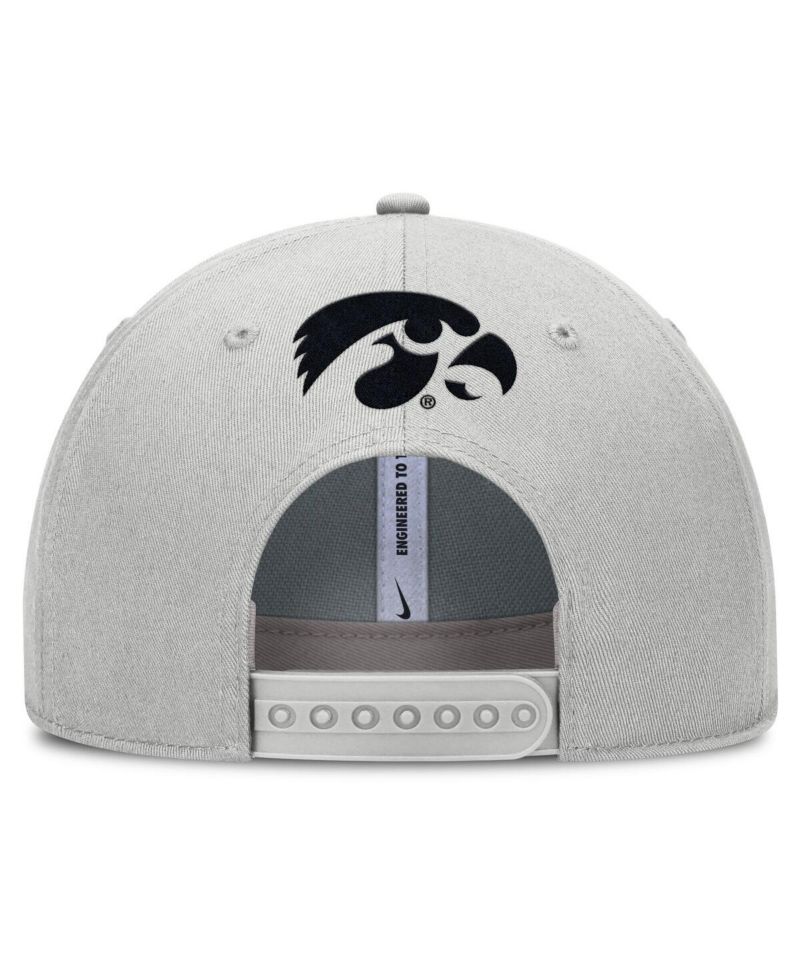 Men's Gray Iowa Hawkeyes 2025 Sideline Dust Pinched Rise Adjustable Hat