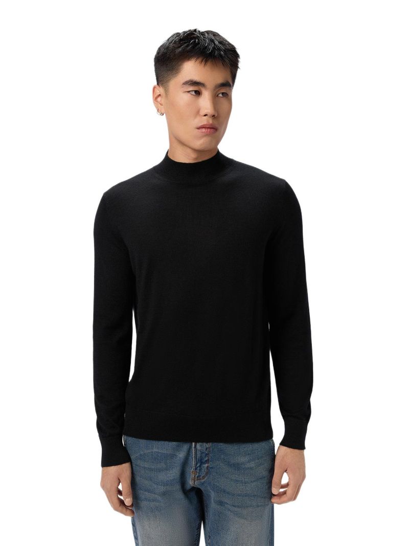 Men's Men Cashmere Silk High Neck Sweater