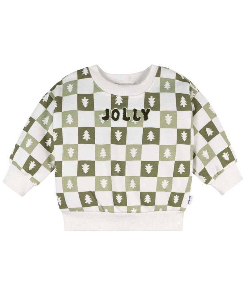 Baby Boys 2-Piece Sweatshirt and Pant Set, Green Christmas
