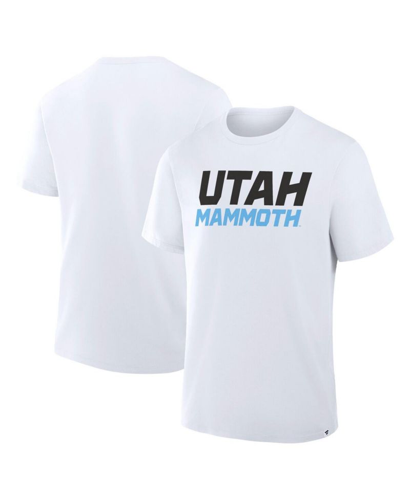 Men's White Utah Mammoth Wordmark Legacy T-Shirt