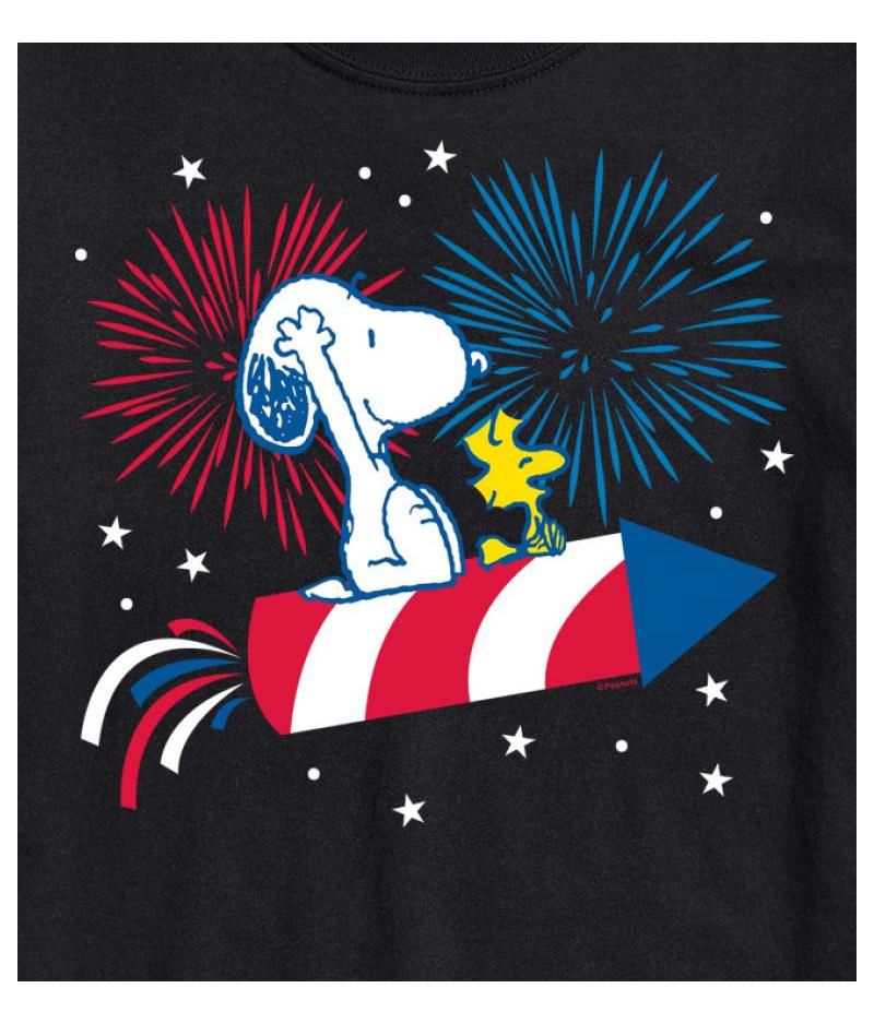 Hybrid Apparel Peanuts Fireworks Mens Short Sleeve Tee