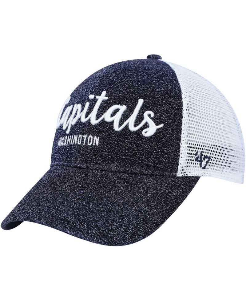 Women's Navy, White Washington Capitals Encore MVP Trucker Snapback Hat