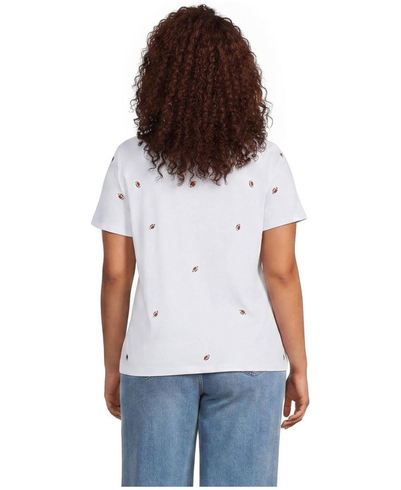 Plus Size Embroidered Crewneck Supima Cotton T-Shirt