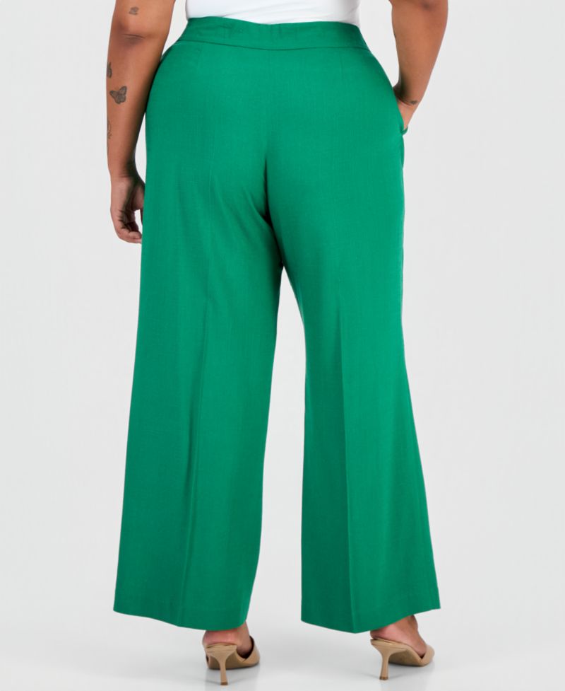 ASL Women's Mid-Rise Wide-Leg Pants