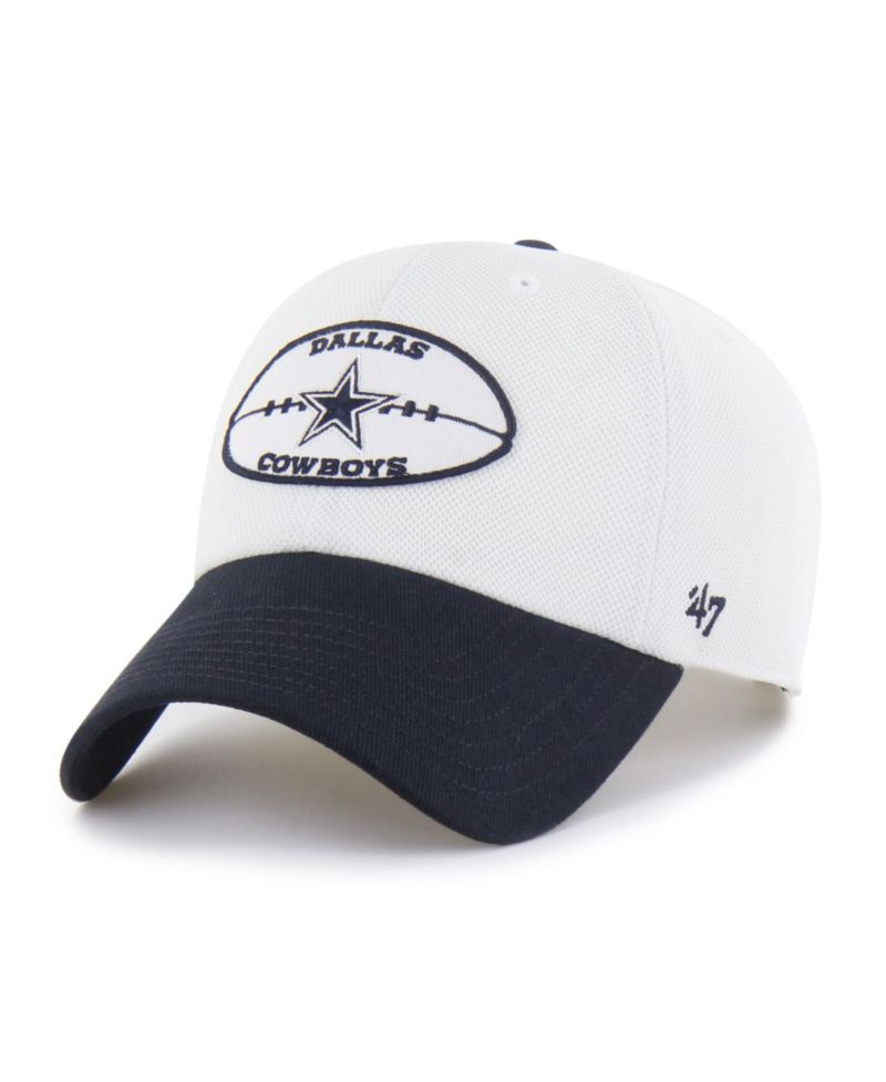 Men's '47 Cream/Navy Dallas Cowboys Pique Patch Clean Up Adjustable Hat
