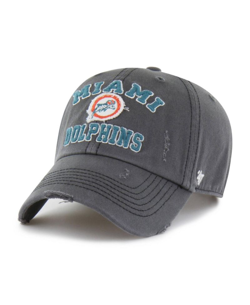 Men's Charcoal Miami Dolphins Seymoore Clean Up Adjustable Hat