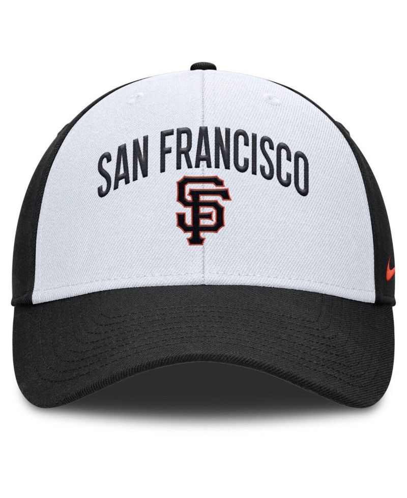 Men's White/Black San Francisco Giants Club Performance Adjustable Hat